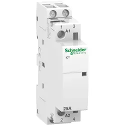 Installation contactor, 2 pole, 25 A, 250 VAC, 2 Form A (N/O), coil 24 VAC, screw connection, A9C20132