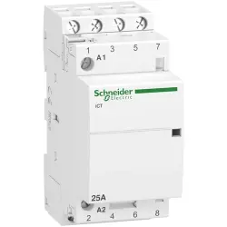 Installation contactor, 4 pole, 25 A, 400 V, 4 Form A (N/O), coil 240 VAC, screw connection, A9C20834