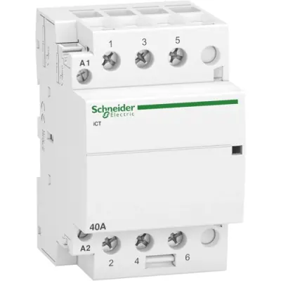 Installation contactor, 3 pole, 40 A, 400 V, 3 Form A (N/O), coil 240 VAC, screw connection, A9C20843 - 1