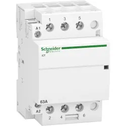 Installation contactor, 3 pole, 63 A, 400 V, 3 Form A (N/O), coil 240 VAC, screw connection, A9C20863