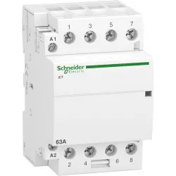 Installation contactor, 4 pole, 63 A, 400 V, 4 Form A (N/O), coil 240 VAC, screw connection, A9C20864