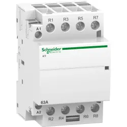 Installation contactor, 4 pole, 63 A, 400 V, 4 Form B (N/C), coil 240 VAC, screw connection, A9C20867