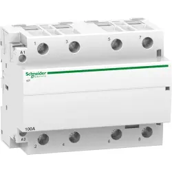 Installation contactor, 4 pole, 100 A, 400 V, 4 Form A (N/O), coil 240 VAC, screw connection, A9C20884