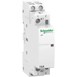 Installation contactor, 2 pole, 16 A, 250 VAC, 2 Form A (N/O), coil 240 VAC, screw connection, A9C22712