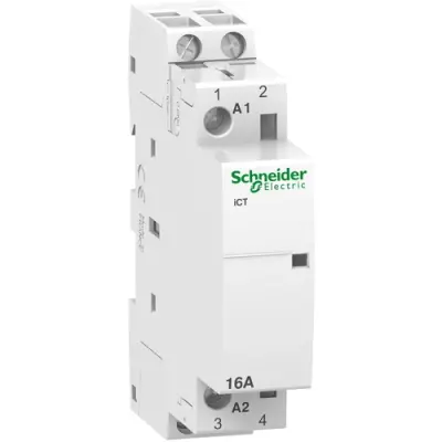 Installation contactor, 2 pole, 16 A, 250 VAC, 2 Form A (N/O), coil 240 VAC, screw connection, A9C22712 - 1