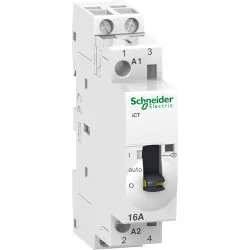 Installation contactor, 2 pole, 16 A, 250 VAC, 2 Form A (N/O), coil 240 VAC, screw connection, A9C23712