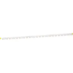 Phase bar, cut to length, 2P+auxiliary switch, 57 HP, 100A for tunnel clamp/double clamp, A9XAH257