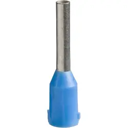 Insulated wire end ferrule, 0.75 mm², 14 mm long, NF C 63-023, blue, AZ5CE007