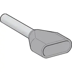 Insulated wire end ferrule, 2.5 mm², 18.5 mm long, NF C 63-023, gray, AZ5DE025