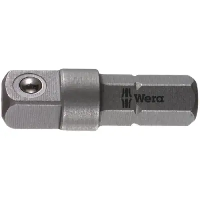 1/4 inch adapter, external hexagon/square, 1/4 inch, L 25 mm, 05136000001 - 1