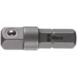 1/4 inch adapter, external hexagon/square, 1/4 inch, L 25 mm, 05136000001
