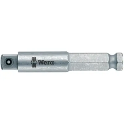 1/2 inch adapter, external hexagon/square, 1/2 inch, L 75 mm, 05050510001 - 1