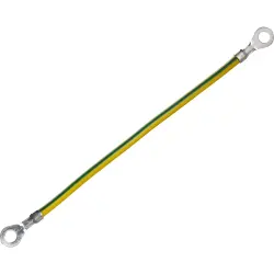Grounding cable, copper, 6.0 mm², (L x W) 130 x 10 mm, hole Ø 6.4 mm, NSYEL136D6