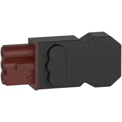 DC socket connector, 3 pole, screw connection, 250 V, 16 A, NSYLAMDCF