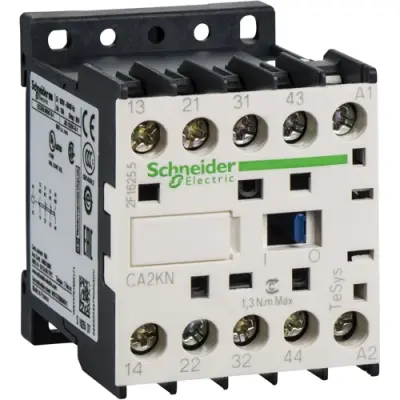 Auxiliary contactor, 4 pole, 10 A, 2 Form A (N/O) + 2 Form B (N/C), coil 48 VAC, screw connection, CA2KN22E7 - 1