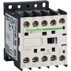 Auxiliary contactor, 4 pole, 10 A, 2 Form A (N/O) + 2 Form B (N/C), coil 110 VAC, screw connection, CA2KN22F7