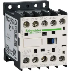Auxiliary contactor, 4 pole, 10 A, 2 Form A (N/O) + 2 Form B (N/C), coil 200 VAC, screw connection, CA2KN22L7