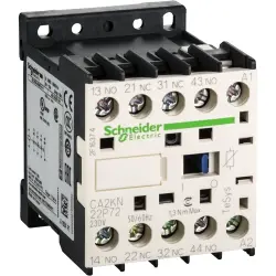 Auxiliary contactor, 4 pole, 10 A, 2 Form A (N/O) + 2 Form B (N/C), coil 230 VAC, screw connection, CA2KN22P72