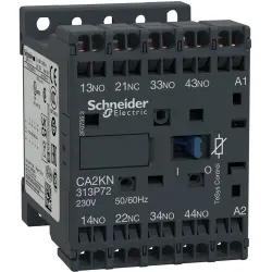 Auxiliary contactor, 4 pole, 10 A, 3 Form A (N/O) + 1 Form B (N/C), coil 230 VAC, spring-clamp connection, CA2KN313P72