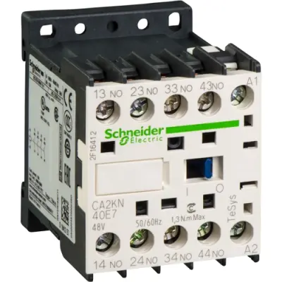 Auxiliary contactor, 4 pole, 10 A, 4 Form A (N/O), coil 48 VAC, screw connection, CA2KN40E7 - 1