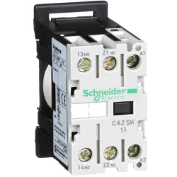 Auxiliary contactor, 2 pole, 10 A, 1 Form A (N/O) + 1 Form B (N/C), coil 110 VAC, screw connection, CA2SK11F7