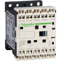 Auxiliary contactor, 4 pole, 10 A, 2 Form A (N/O) + 2 Form B (N/C), coil 24 VDC, spring-clamp connection, CA3KN223BD3