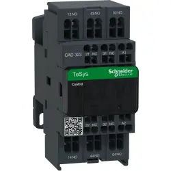 Auxiliary contactor, 5 pole, 10 A, 3 Form A (N/O) + 2 Form B (N/C), coil 230 VAC, spring-clamp connection, CAD323P7