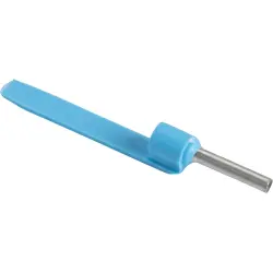 Insulated wire end ferrule, 0.75 mm², 14 mm long, NF C 63-023, blue, DZ5CA007