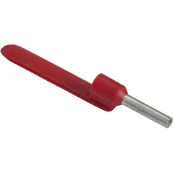 Insulated wire end ferrule, 1.0 mm², 14 mm long, NF C 63-023, red, DZ5CA010