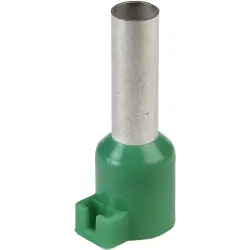 Insulated wire end ferrule, 6.0 mm², 20 mm long, NF C 63-023, green, DZ5CA062