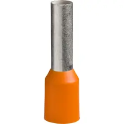 Insulated wire end ferrule, 4.0 mm², 17 mm long, NF C 63-023, orange, DZ5CE042