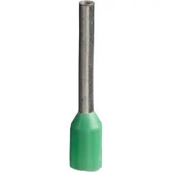 Insulated wire end ferrule, 6.0 mm², 20 mm long, NF C 63-023, green, DZ5CE062