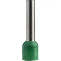 Insulated wire end ferrule, 6.0 mm², 26 mm long, NF C 63-023, green, DZ5CE063