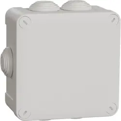 Branching box, 105 x 105 x 55 mm, Ø 25 mm, no. of entries: 7, white, IP55, IMT05025