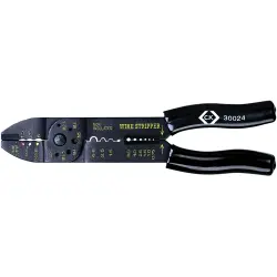 Crimping and stripping pliers for insulated cable lugs/connectors, 1.5-6.0 mm², AWG 8-4, C.K Tools 430024