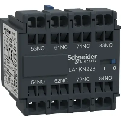 Auxiliary switch block, 4 pole, 10 A, 690 V, 4 Form B (N/C), coil 690 VAC, LA1KN043 - 1