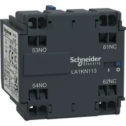 Auxiliary switch block, 2 pole, 10 A, 690 V, 1 Form A (N/O) + 1 Form B (N/C), spring-clamp connection, LA1KN113