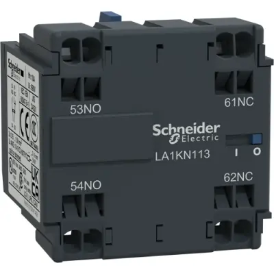 Auxiliary switch block, 2 pole, 10 A, 690 V, 1 Form A (N/O) + 1 Form B (N/C), spring-clamp connection, LA1KN113 - 1