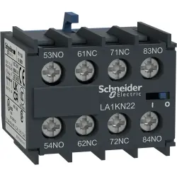 Auxiliary switch block, 4 pole, 10 A, 690 V, 4 Form A (N/O), screw connection, LA1KN40