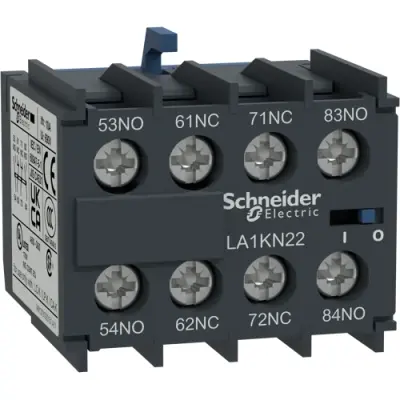 Auxiliary switch block, 4 pole, 10 A, 690 V, 4 Form A (N/O), screw connection, LA1KN40 - 1
