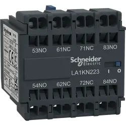 Auxiliary switch block, 4 pole, 10 A, 690 V, 4 Form A (N/O), spring-clamp connection, LA1KN403