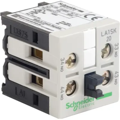 Auxiliary switch block, 2 pole, 10 A, 690 V, 2 Form A (N/O), screw connection, LA1SK20 - 1