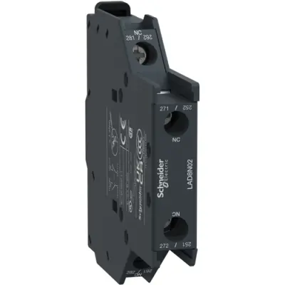 Auxiliary switch block, 2 pole, 10 A, 2 Form B (N/C), screw connection, LAD8N02 - 1