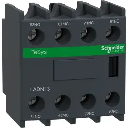 Auxiliary switch block, 4 pole, 10 A, 1 Form A (N/O) + 3 Form B (N/C), screw connection, LADN13