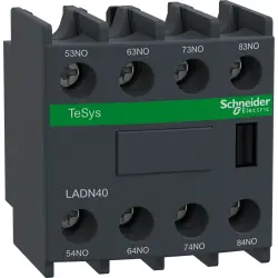 Auxiliary switch block, 4 pole, 10 A, 4 Form A (N/O), screw connection, LADN40