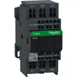 Power contactor, 3 pole, 9 A, 400 V, 3 Form A (N/O), coil 230 VAC, spring-clamp connection, LC1D093P7