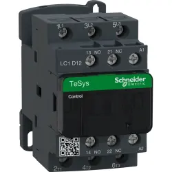 Power contactor, 3 pole, 12 A, 400 V, 3 Form A (N/O), coil 48 VAC, screw connection, LC1D12E7