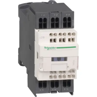 Power contactor, 3 pole, 25 A, 400 V, 3 Form A (N/O), coil 230 VAC, spring-clamp connection, LC1D253P7 - 1