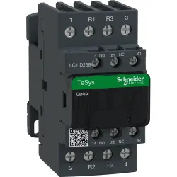 Power contactor, 4 pole, 40 A, 2 Form A (N/O) + 2 Form B (N/C), coil 42 VAC, screw connection, LC1D258D7