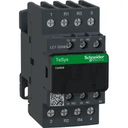 Power contactor, 4 pole, 40 A, 2 Form A (N/O) + 2 Form B (N/C), coil 110 VAC, screw connection, LC1D258F7